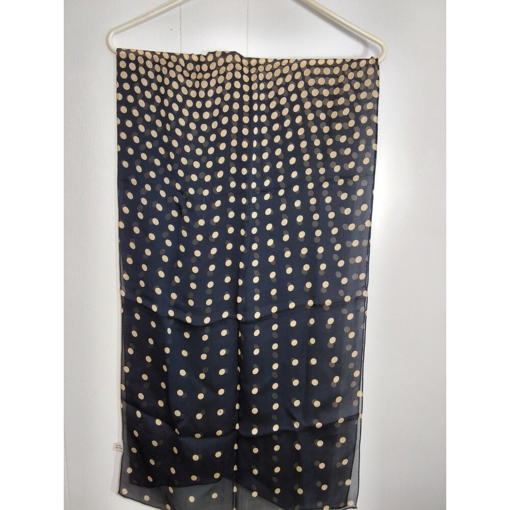 NWT Ann Taylor Reversible Shimmery Polka Dot Blanket Scarf Black and Gray #1a